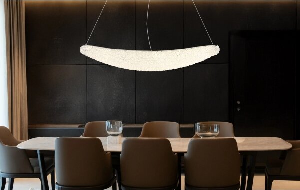 Globo 68524-40 - Lampadario LED dimmerabile su cavo KRISTALLA LED/40W/230V cromo lucido + telecomando