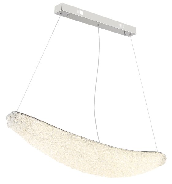 Globo 68524-40 - Lampadario LED dimmerabile su cavo KRISTALLA LED/40W/230V cromo lucido + telecomando