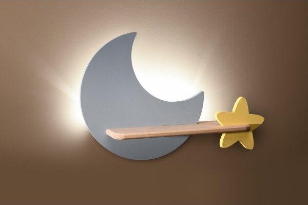 Applique LED per bambini con mensola MOON LED/5W/230V