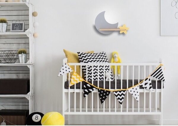 Applique LED per bambini con mensola MOON LED/5W/230V