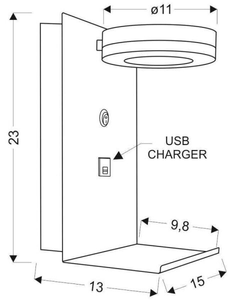 Applique LED con caricabatteria COMPACT LED/4W/230V