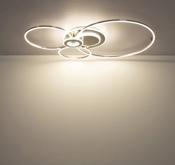 Globo 68278-36 - plafoniera LED dimmerabile BELTRAN LED/36W/230V argento+telecomando