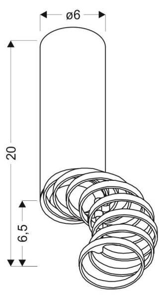 Faretto TUBA 1xGU10/15W/230V bianco/rame