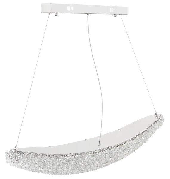Globo 68524-40 - Lampadario LED dimmerabile su cavo KRISTALLA LED/40W/230V cromo lucido + telecomando