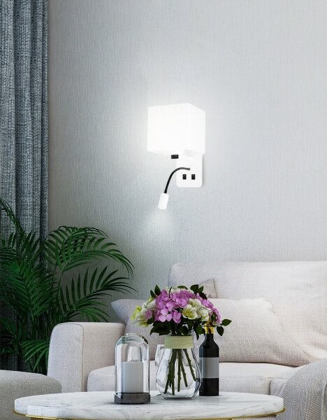 Applique LED MAGNUM 1xE27/40W/230V + LED/3W bianca