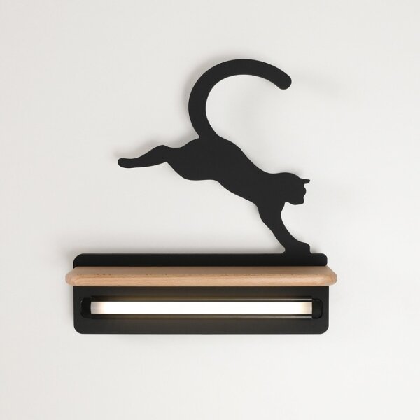 Applique LED per bambini con mensola JUMPING CAT LED/5W/230V