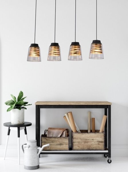 Lampadario fisso FRESNO 4xE27/60W/230V
