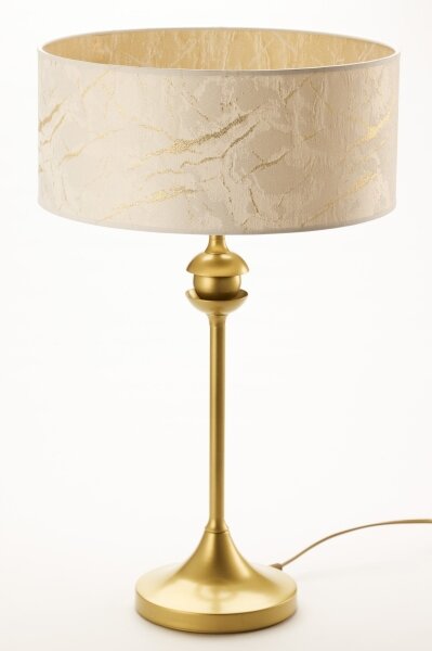 Jupiter 2112 - Lampada da tavolo KASZMIR 1xE27/15W/230V bianco/oro/effetto marmo