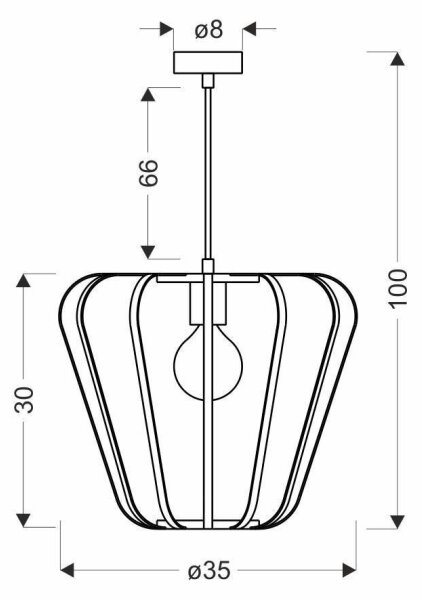 Lampadario su filo JONAS 1xE27/40W/230V