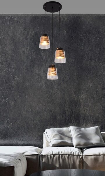 Lampadario su filo FRESNO 3xE27/60W/230V