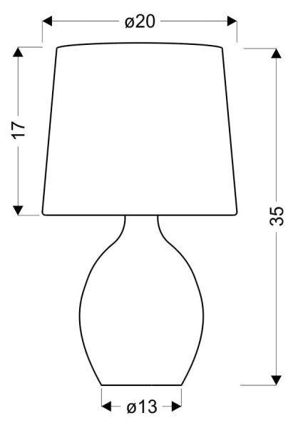 Lampada da tavolo AMBON 1xE14/40W/230V bianco