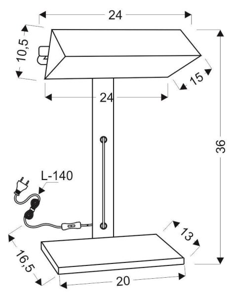 Lampada da tavolo BANKIER 1xE14/40W/230V