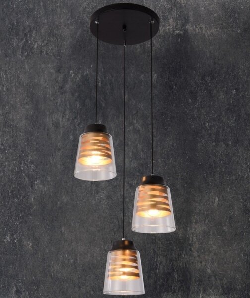 Lampadario su filo FRESNO 3xE27/60W/230V