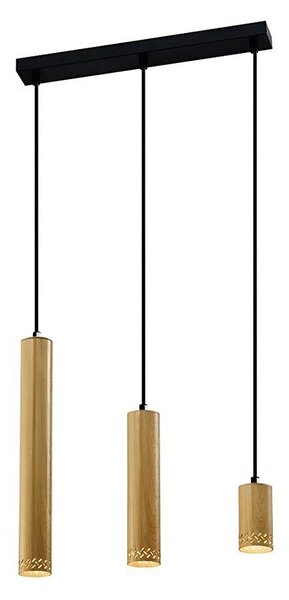 Lampadario su filo TUBO 3xGU10/25W/230V legno