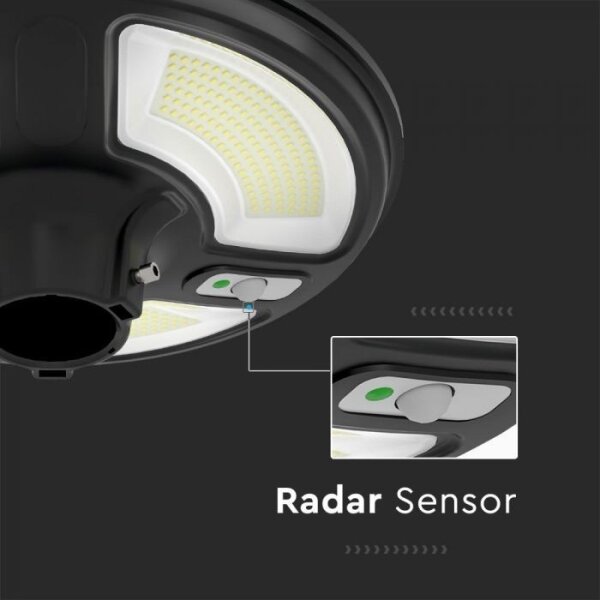 Lampada solare LED da esterno 10W 3,2V IP65 4000K con sensore e telecomando