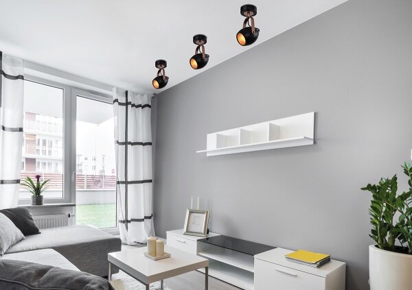 Luce Spot ANICA 1xE14/40W/230V nero/rame