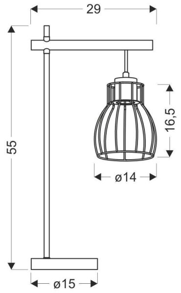 Lampada da tavolo BERNITA 1xE27/60W/230V