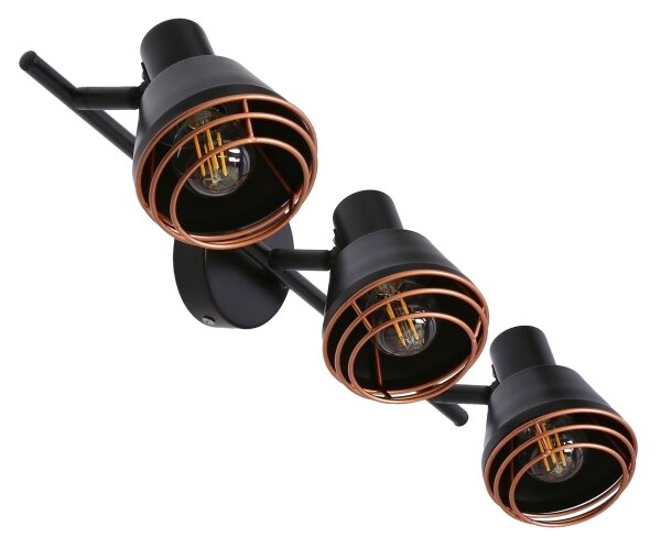 Faretto NERIA 3xE14/40W/230V nero/rame