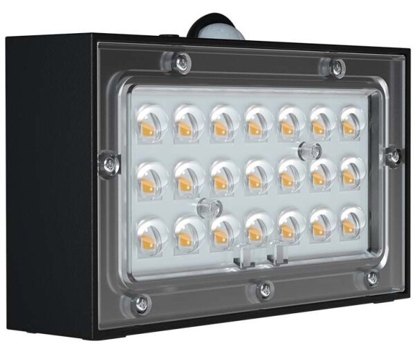 Applique a LED solare con sensore LED/3W/3,7V 3000K/4000K IP65 nero