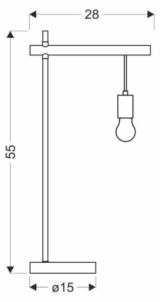 Lampada da tavolo IZZY 1xE27/60W/230V