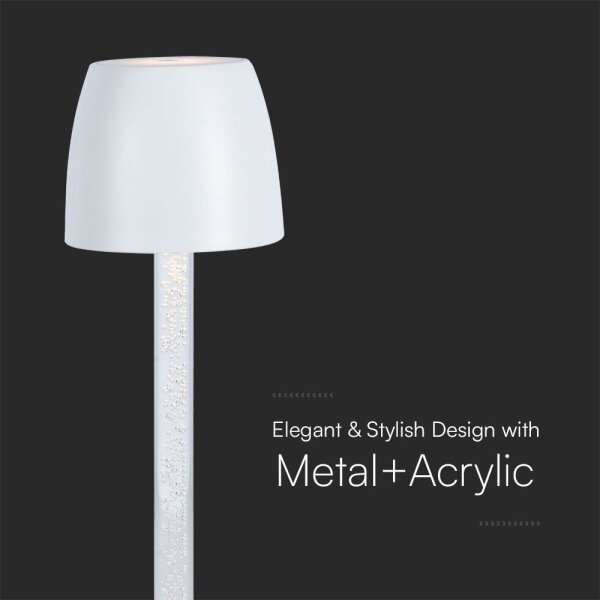 LED Lampada da tavolo ricaricabile dimmerabile LED/3W/5V 3000K nero