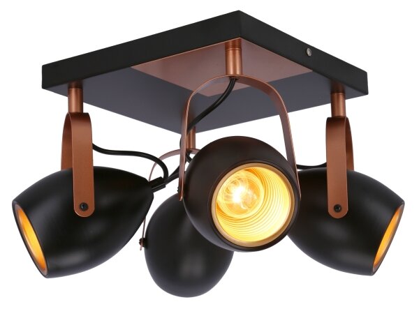 Faretto ANICA 4xE14/40W/230V nero/rame