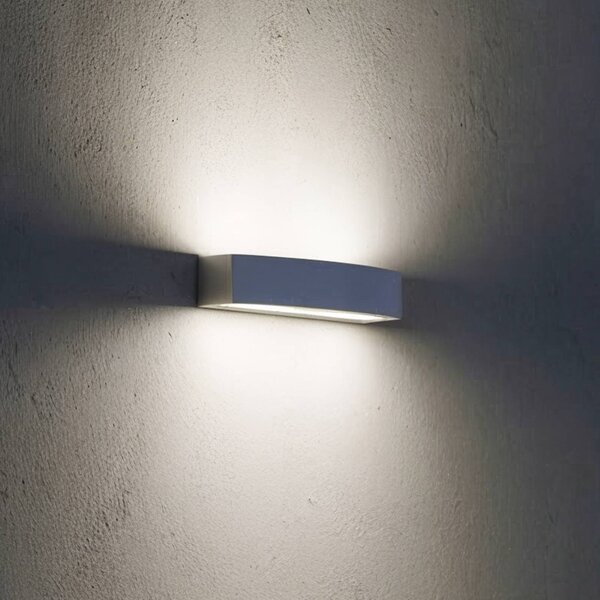IDEAL LUX Applique da esterni Andromeda, dimmerabile, Alluminio / Grigio / Zincato, Bagno, Alluminio, Moderno, Applique da esterni