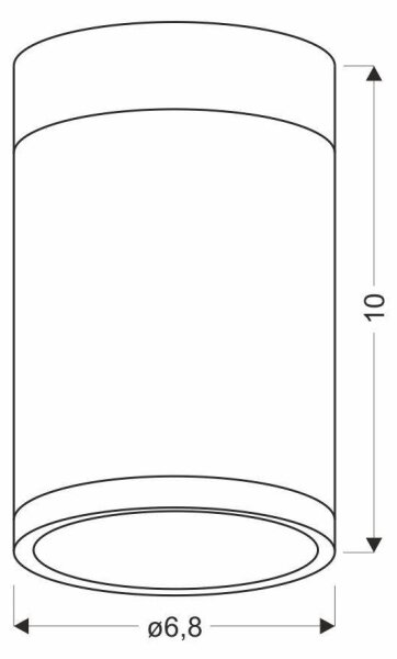 Plafoniera TUBA GU10/15W/230V