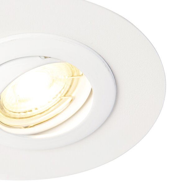 Faretto da incasso rotondo bianco orientabile con anello di riempimento - Edu