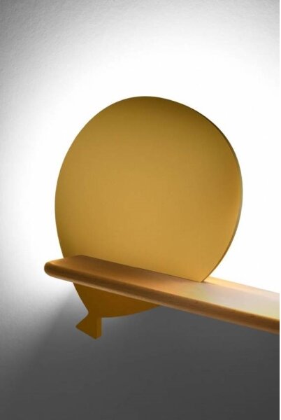 Applique LED per bambini con mensola BALLOON LED/4W/230V giallo/legno
