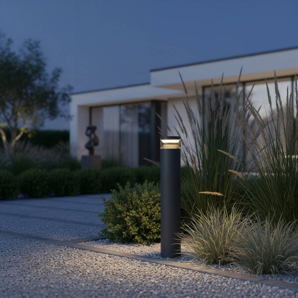 IDEAL LUX Lampioncino da giardino Boeing, Nero, Metallo, Lampada LED da esterni