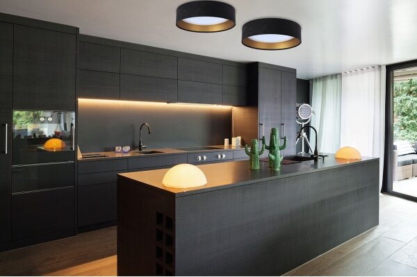 Plafoniera LED GALAXY LED/24W/230V nero/oro