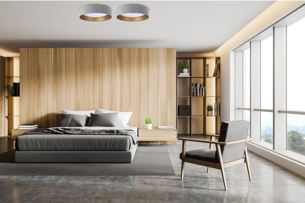 Plafoniera LED GALAXY LED/24W/230V grigio/oro