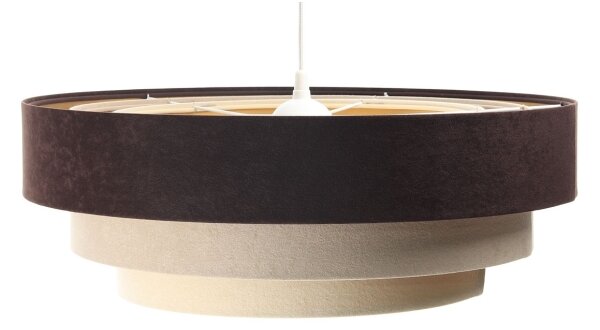 Lampadario su filo TRINITI 1xE27/60W/230V marrone/beige/oro