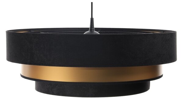 Lampadario su filo TRINITI 1xE27/60W/230V nero/oro