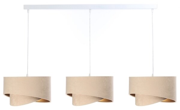 Lampadario su corda GALAXY 3xE27/60W/230V beige/oro