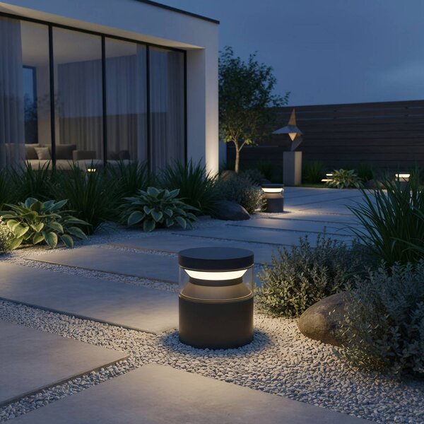 IDEAL LUX Ideal Lux lampioncino LED Boeing, nero, altezza 15 cm Boeing, Nero, Metallo, Lampada LED da esterni