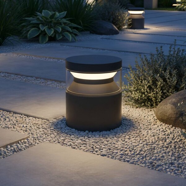 IDEAL LUX Ideal Lux lampioncino LED Boeing, nero, altezza 15 cm Boeing, Nero, Metallo, Lampada LED da esterni