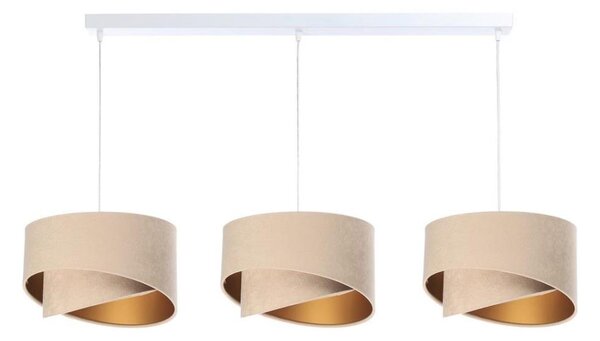 Lampadario su corda GALAXY 3xE27/60W/230V beige/oro