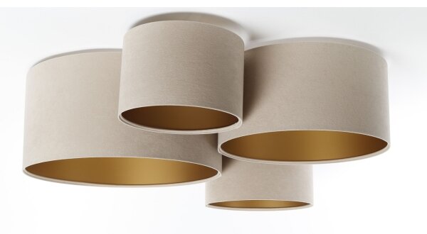 Plafoniera SPACE 4xE27/60W/230V beige/oro