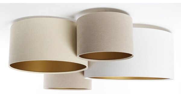 Plafoniera SPACE 4xE27/60W/230V beige/bianco/oro