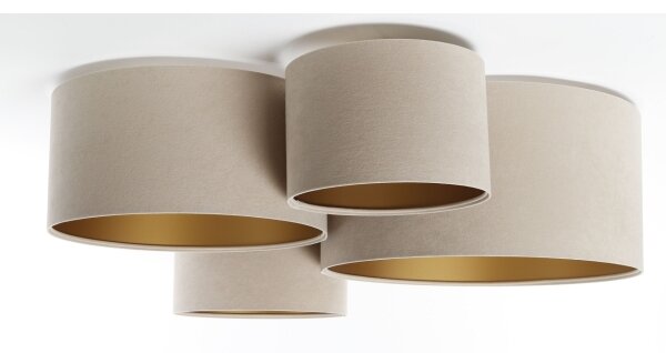 Plafoniera SPACE 4xE27/60W/230V beige/oro
