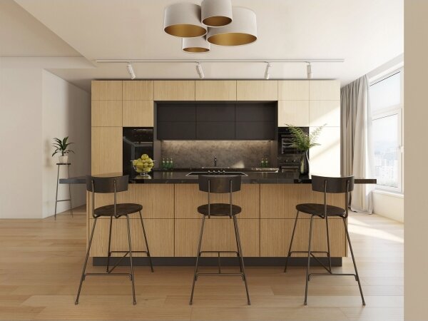 Plafoniera SPACE 4xE27/60W/230V beige/oro