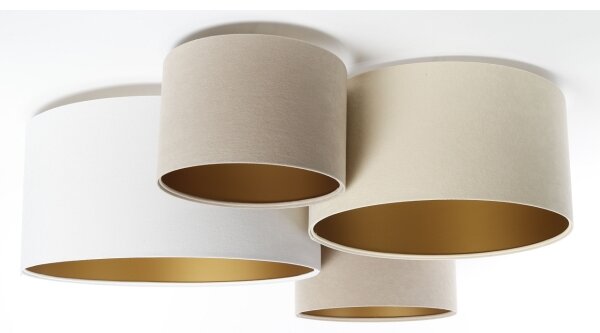 Plafoniera SPACE 4xE27/60W/230V beige/bianco/oro