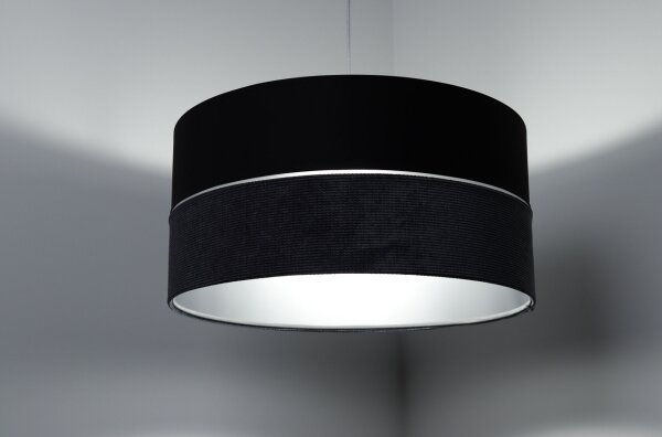 Lampadario a sospensione con filo TWIST 1xE27/60W/230V nero/grigio/argento