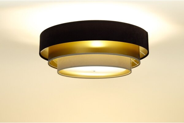 Plafoniera TRINITI 2xE27/60W/230V marrone/oro/beige