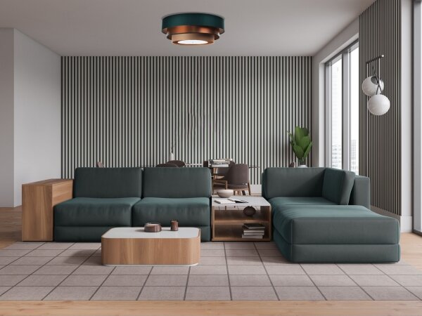 Plafoniera TRINITI 2xE27/60W/230V verde/rame/marrone