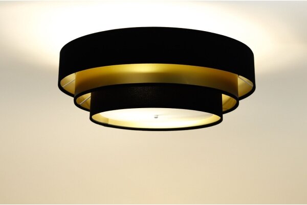 Plafoniera TRINITI 2xE27/60W/230V nero/oro