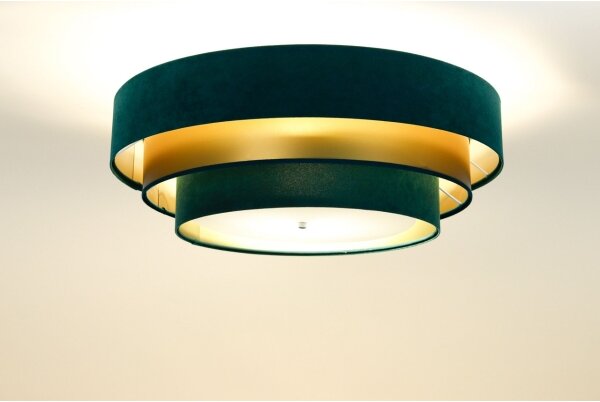 Plafoniera TRINITI 2xE27/60W/230V verde/oro