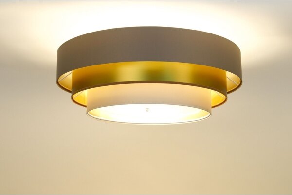 Plafoniera TRINITI 2xE27/60W/230V marrone/oro/beige